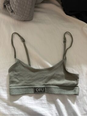 Urban Outfitters Sage Green Ribbed Bralette